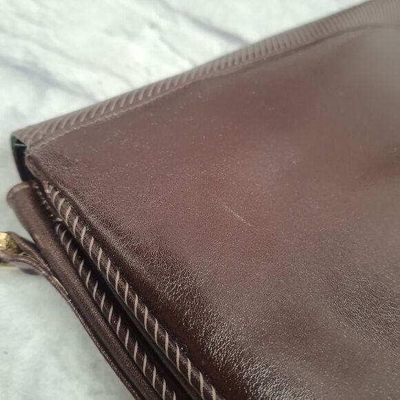 Vintage 1960s Brunettini Purse Leather Shoulder Bag Italian Designer Roma - Picture 9 of 13